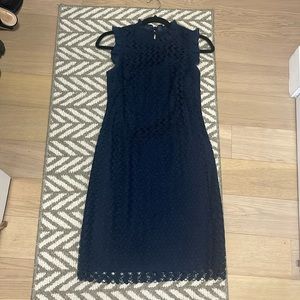 Karl Lagerfeld Paris Textured Dress with Ruffle Detail